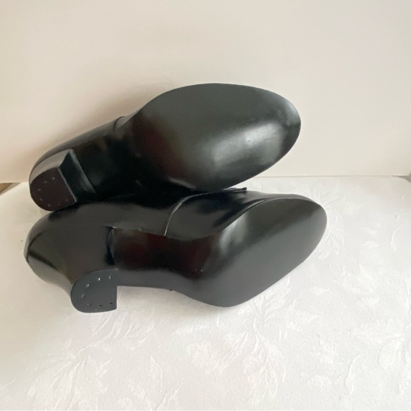 Vintage 1940s Black Leather Granny Shoe NOS Size 8 - Picture 10 of 17